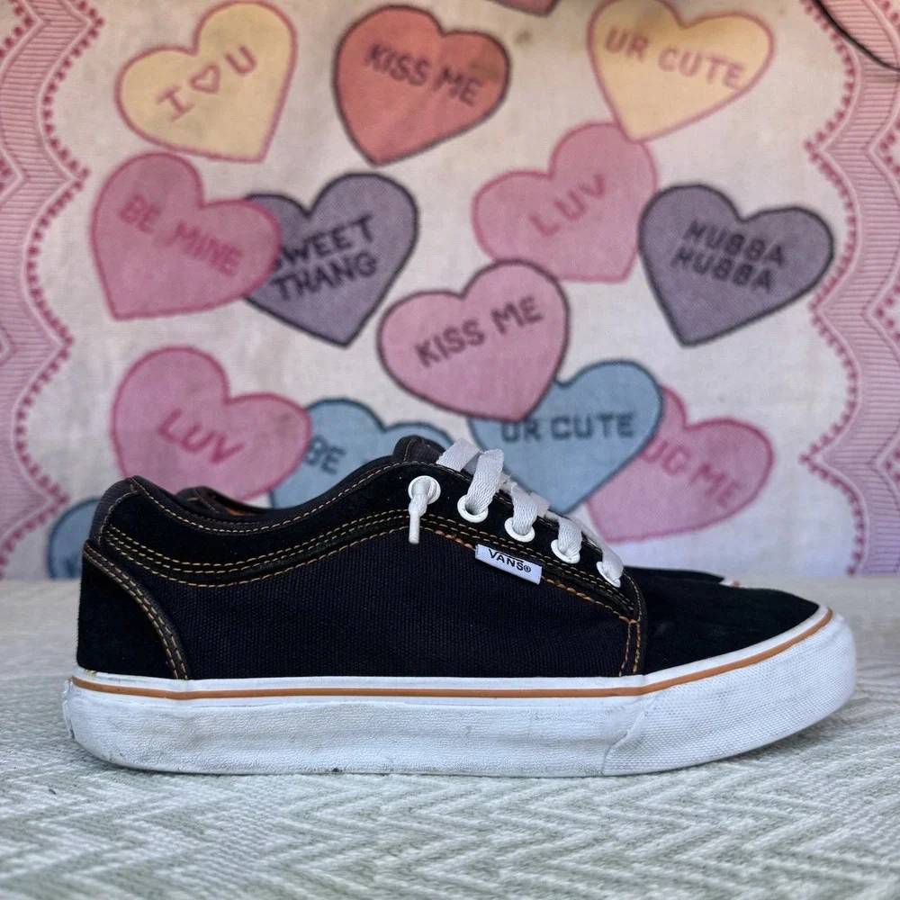 Size 7 - VANS Chukka‎ Low (Denim) Black White Sneakers